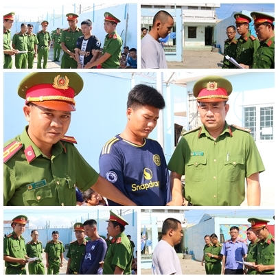 Các đối tượng bị bắt giữ.