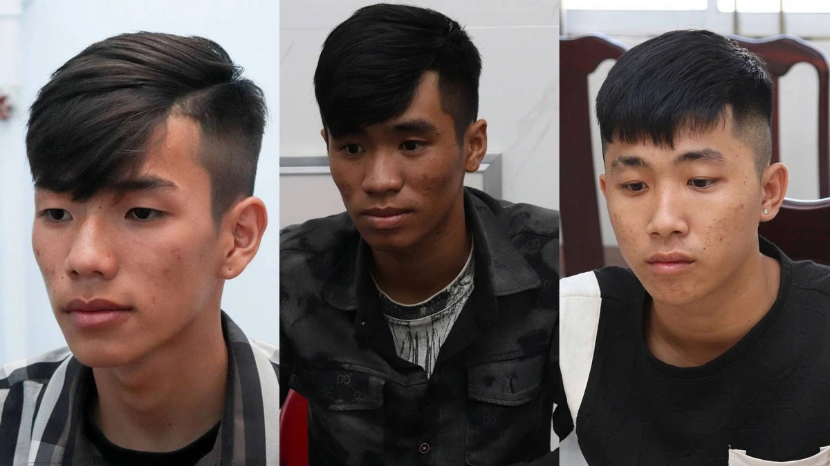 Các đối tượng Nguyễn Trần Trí Thành, Nguyễn Anh Tài và Nguyễn Việt Anh (từ trái qua)