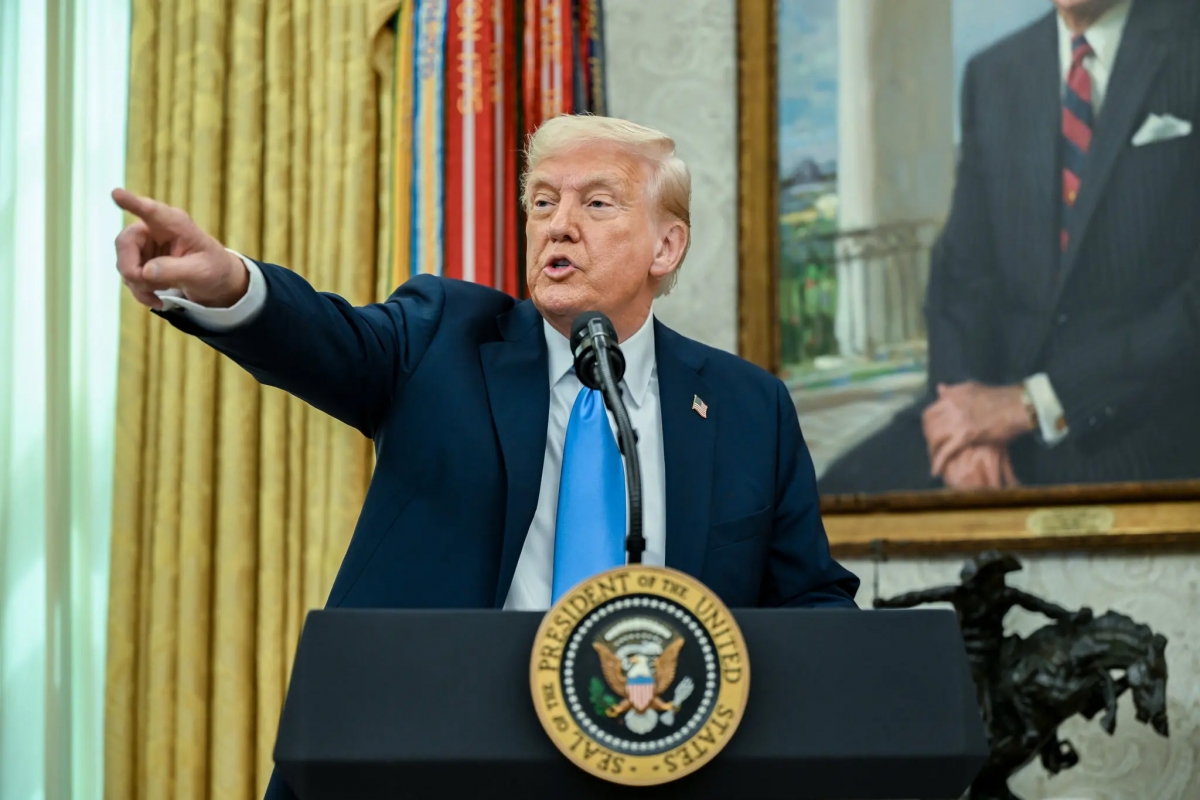Tổng thống Mỹ Donald Trump cho biết ông "không đùa" về ý tưởng nhiệm kỳ thứ ba. Ảnh: NY Times