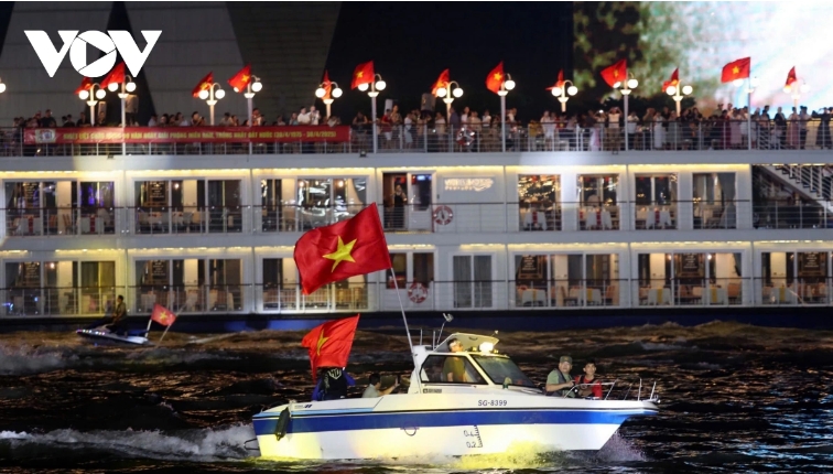 Many people enjoy a great view of the fireworks from cruise ships