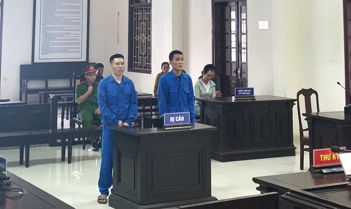 Hai bị cáo tại toà
