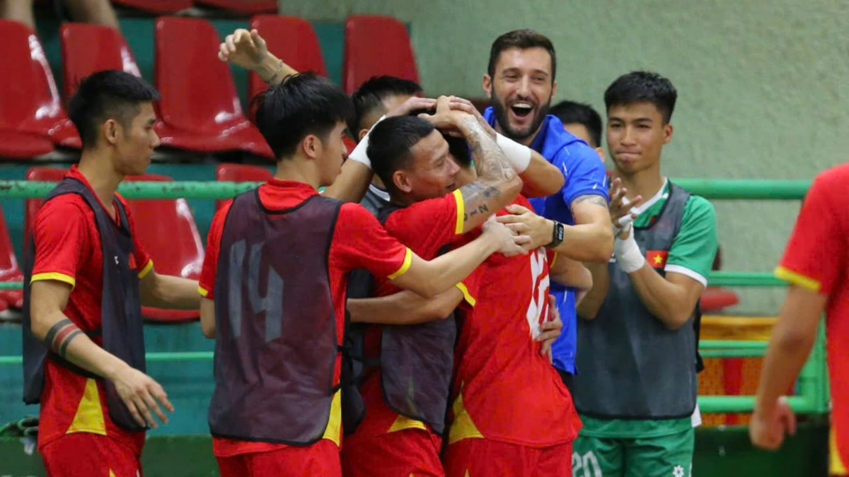 ĐT futsal Việt Nam giành chiến thắng trước đối thủ hạng 7 thế giới (Ảnh: VFF)