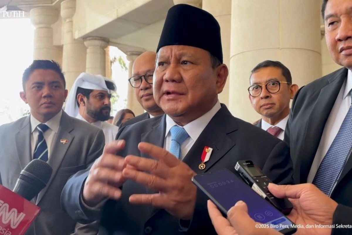 Tổng thống Indonesia Prabowo Subianto trong chuyến thăm Qatar. Nguồn ảnh: Antara