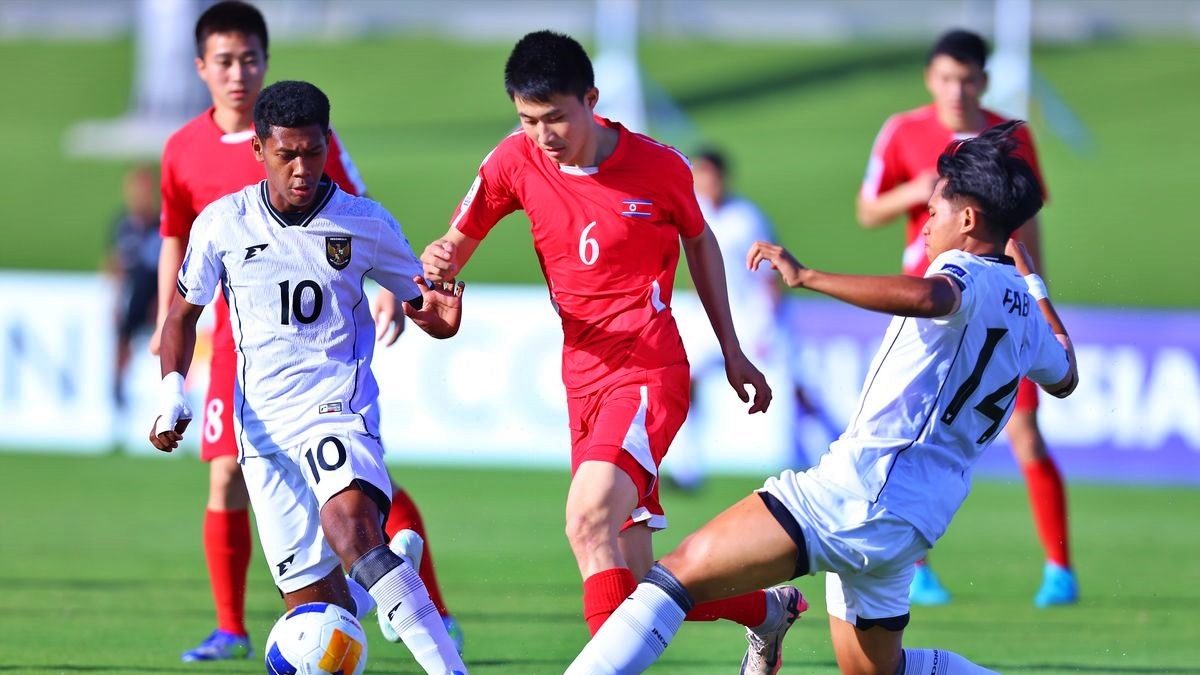 U17 Triều Tiên có bàn thắng vươn lên dẫn trước ngay ở phút thứ 7. (Ảnh: AFC)