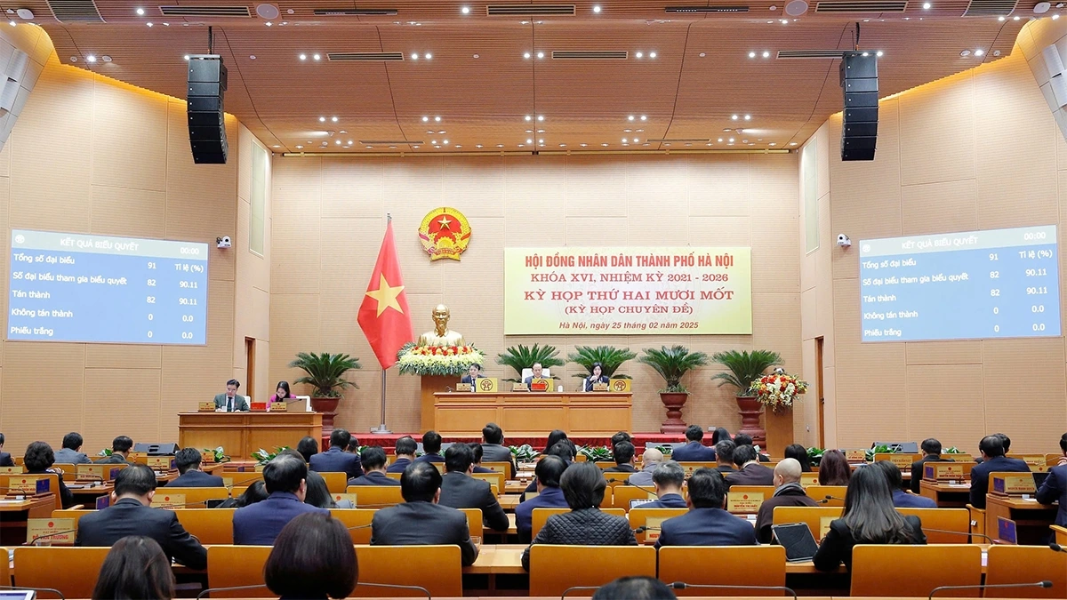 Kỳ họp thứ 21 HĐND thành phố Hà Nội (ảnh minh hoạ)
