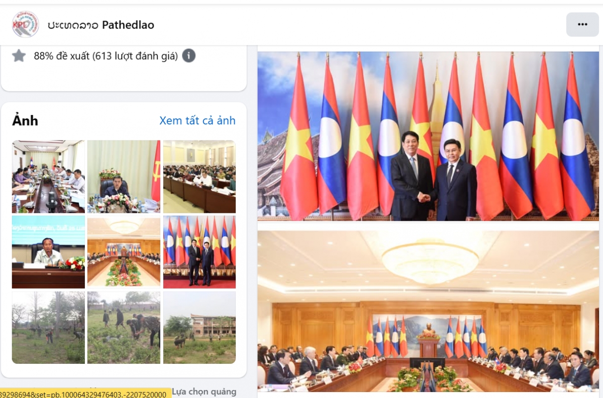 Các trang báo điện tử phản ánh đậm nét các chuỗi hoạt động tại Lào của Chủ tịch nước Lương Cường, cùng Đoàn đại biểu cấp cao Việt Nam