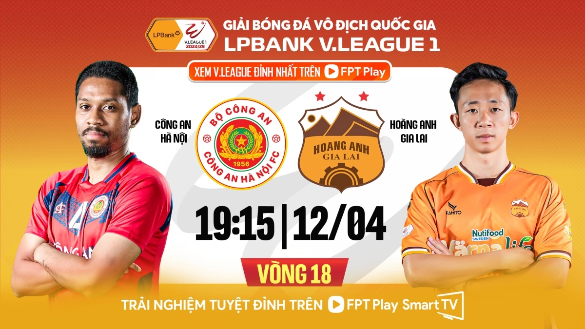 CAHN đối đầu HAGL trên sân Hàng Đẫy.