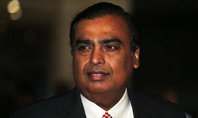 Mukesh Ambani, Chủ tịch tập đoàn đa ngành Reliance Industries, vẫn là người giàu nhất châu Á và Ấn Độ với tổng tài sản đạt 92,5 tỷ USD (Ảnh: KT)