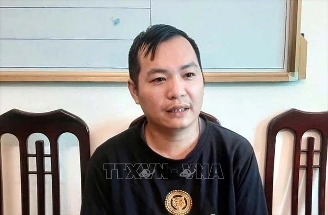 Đối tượng Chu Anh Quân (sinh năm 1990 có hộ khẩu thường trú tại xã Xuân Châu, huyện Xuân Trường, tỉnh Nam Định) tại cơ quan điều tra.