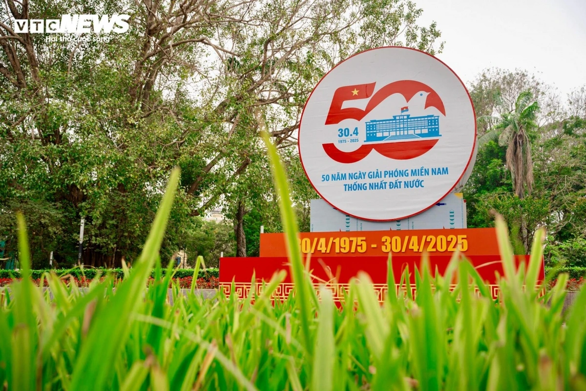 Hoan Kiem Lake, the heart of the capital, is also adorned for the national celebration.