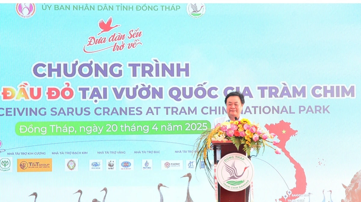 Ông Lê Minh Hoan, Phó Chủ tịch Quốc hội phát biểu tại buổi lễ