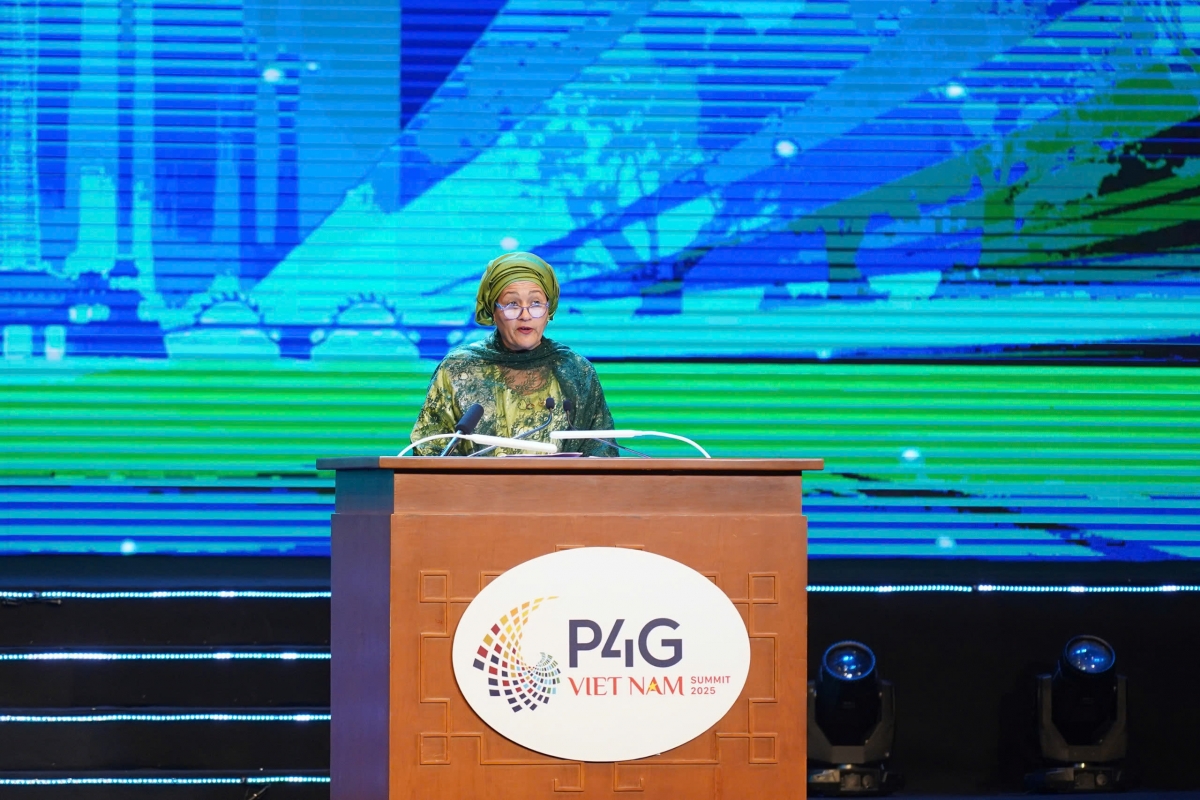 Phó Tổng Thư ký Liên Hợp Quốc Amina J.Mohammed khẳng định, Việt Nam được nhấn mạnh là "quốc gia đi đầu về năng lượng sạch". (Ảnh: Nguyễn Linh)