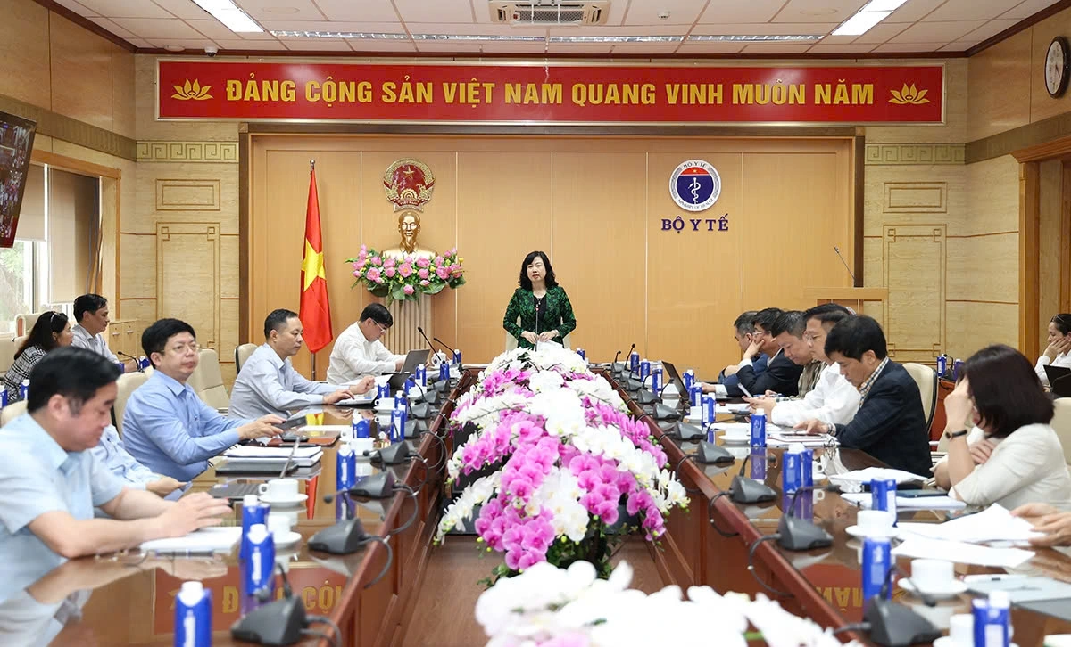 Toàn cảnh cuộc họp tại điểm cầu Bộ Y tế (Ảnh: Trần Minh)