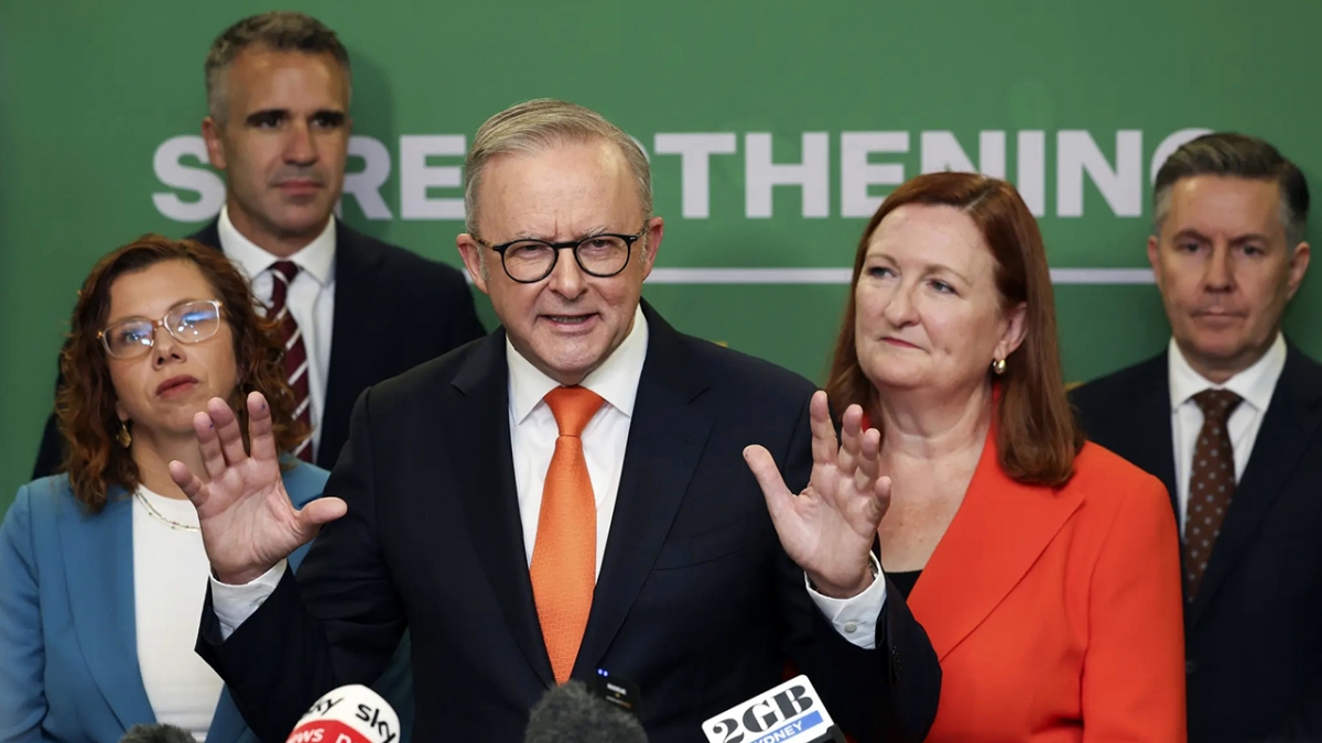 Thủ tướng Australia Anthony Albanese - Ảnh: Alex Ellinghausen