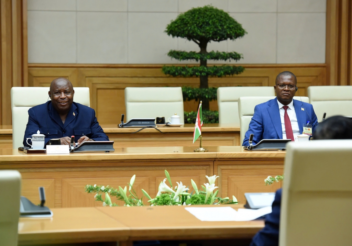 Tổng thống Burundi Évariste Ndayishimiye phát biểu