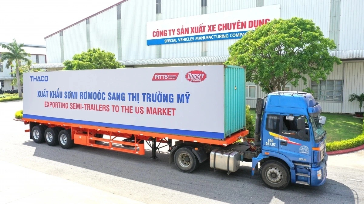 Xuất khẩu sơmi rơmoóc được xem là thành công lớn của THACO bên cạnh xuất khẩu ô tô các loại và linh kiện phụ tùng (năm 2020, kim ngạch xuất khẩu ô tô và linh kiện phụ tùng đạt gần 50 triệu USD).