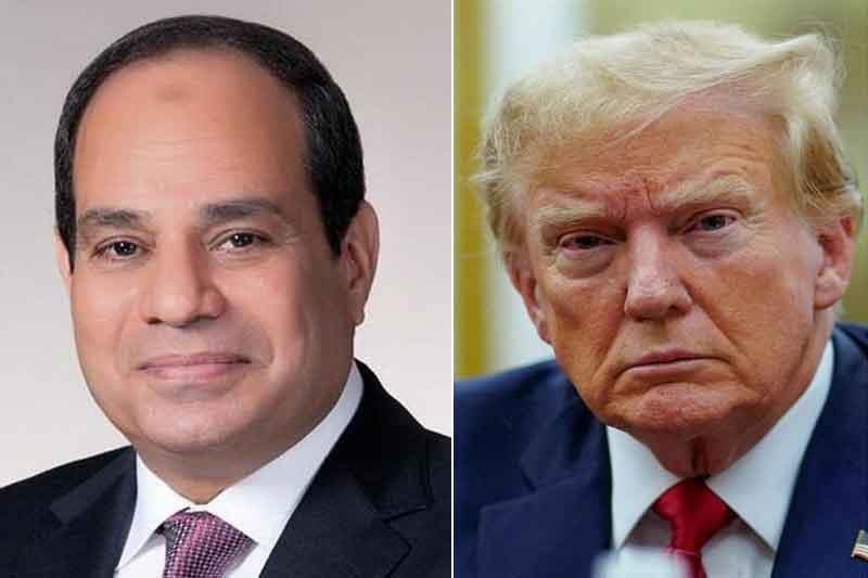Tổng thống Ai Cập Abdel Fattah El-Sisi (trái) và Tổng thống Mỹ Donald Trump (Ảnh: Al-Ahram)
