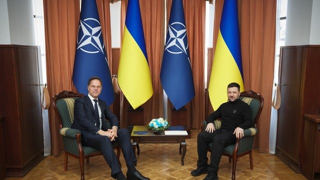 Tổng thư ký NATO Mark Rutte gặp Tổng thống Ukraine Volodymyr Zelensky tại Odesa ngày 15.04.25. Ảnh: president.gov.ua