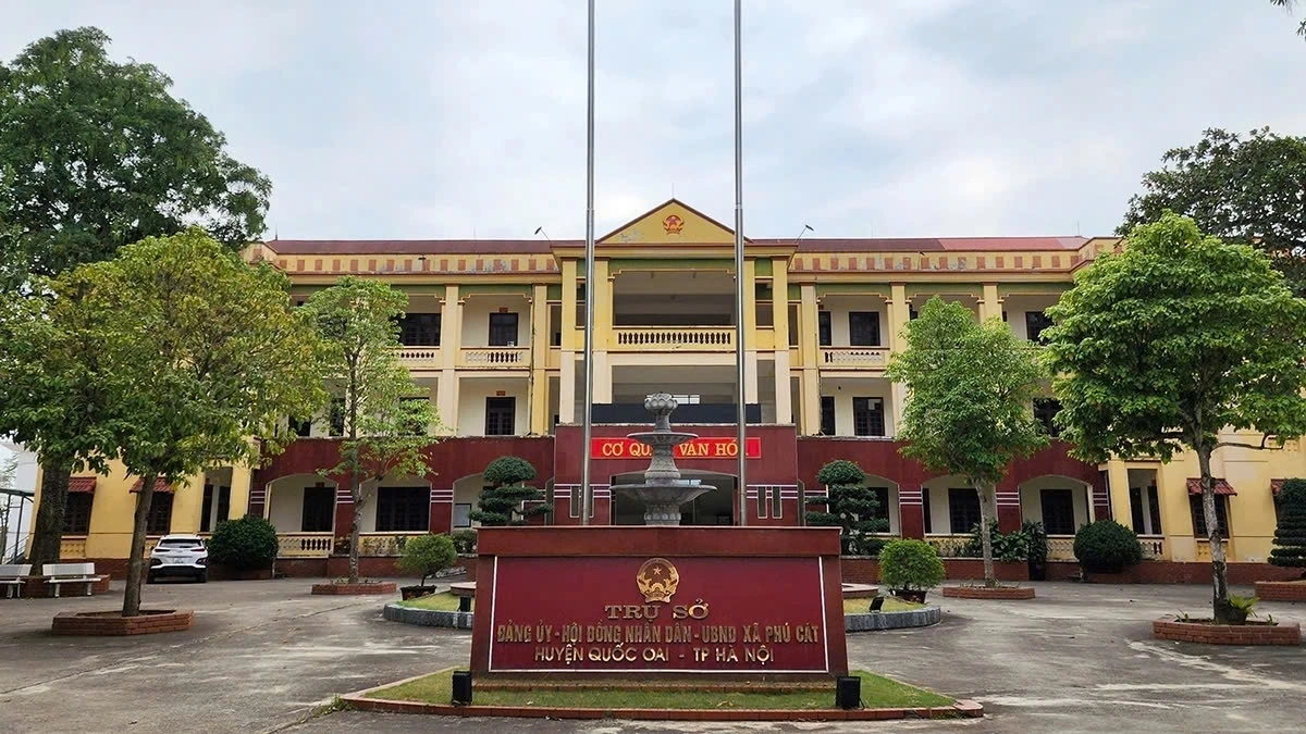 Trụ sở Đảng ủy - HĐND - UBND xã Phú Cát (Hà Nội). Ảnh minh họa