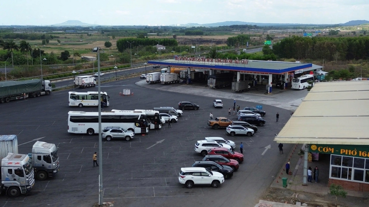 Vị trí xây dựng trạm dừng nghỉ trên cao tốc Long Thành - Dầu Giây.
