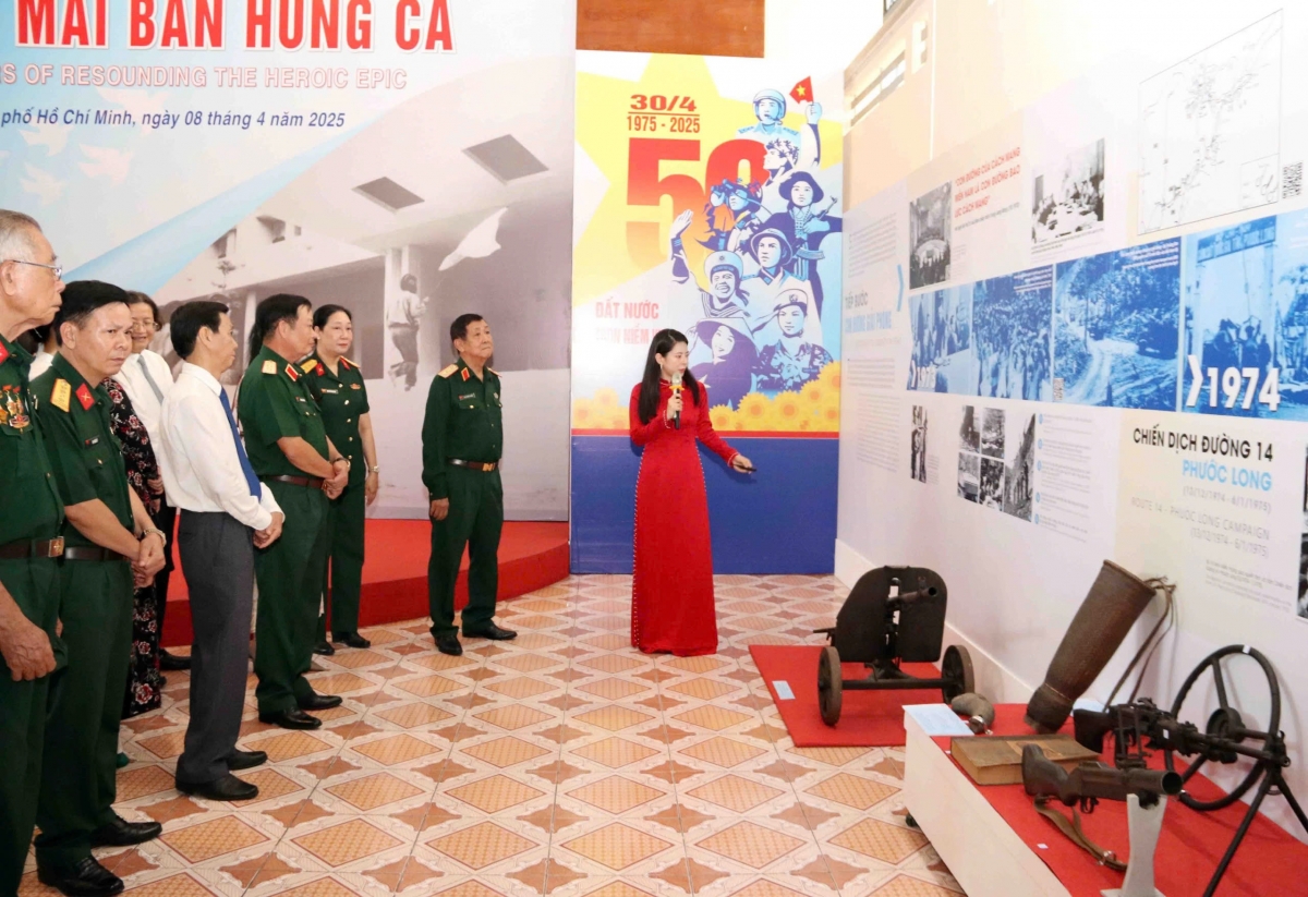 Triển lãm “50 năm vang mãi bản hùng ca" tại Bảo tàng Chiến dịch Hồ Chí Minh đến hết ngày 20/5 (ảnh: X.K)