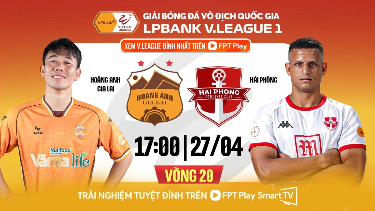 Màn so tài giữa HAGL với Hải Phòng diễn ra trên sân Pleiku.