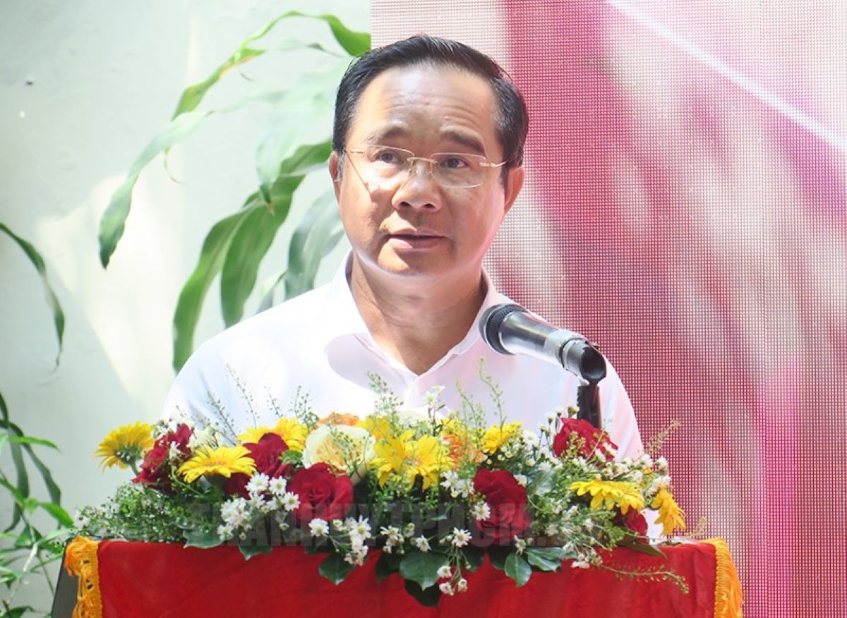Chủ tịch UBND TPHCM Nguyễn Văn Được phát biểu khai trương Trung tâm Báo chí