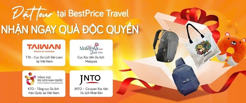 Những phần quà độc quyền từ các đối tác của BestPrice Travel. Nguồn: BestPrice Travel