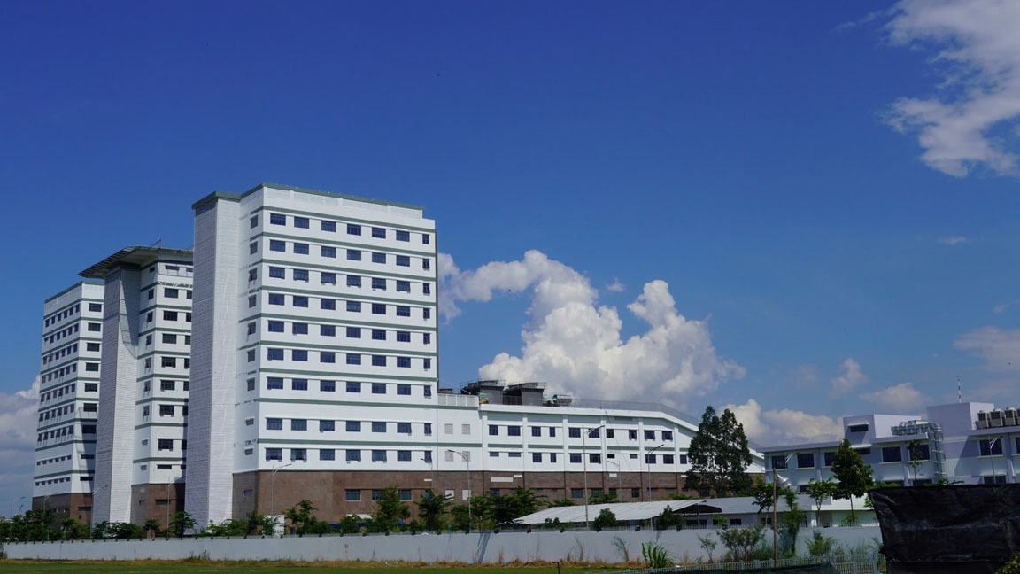 Bệnh viện Đa khoa khu vực Hóc Môn hiện có cơ sở mới khang trang hiện đại. (Ảnh: Hoàng Minh VOV/TP.HCM)