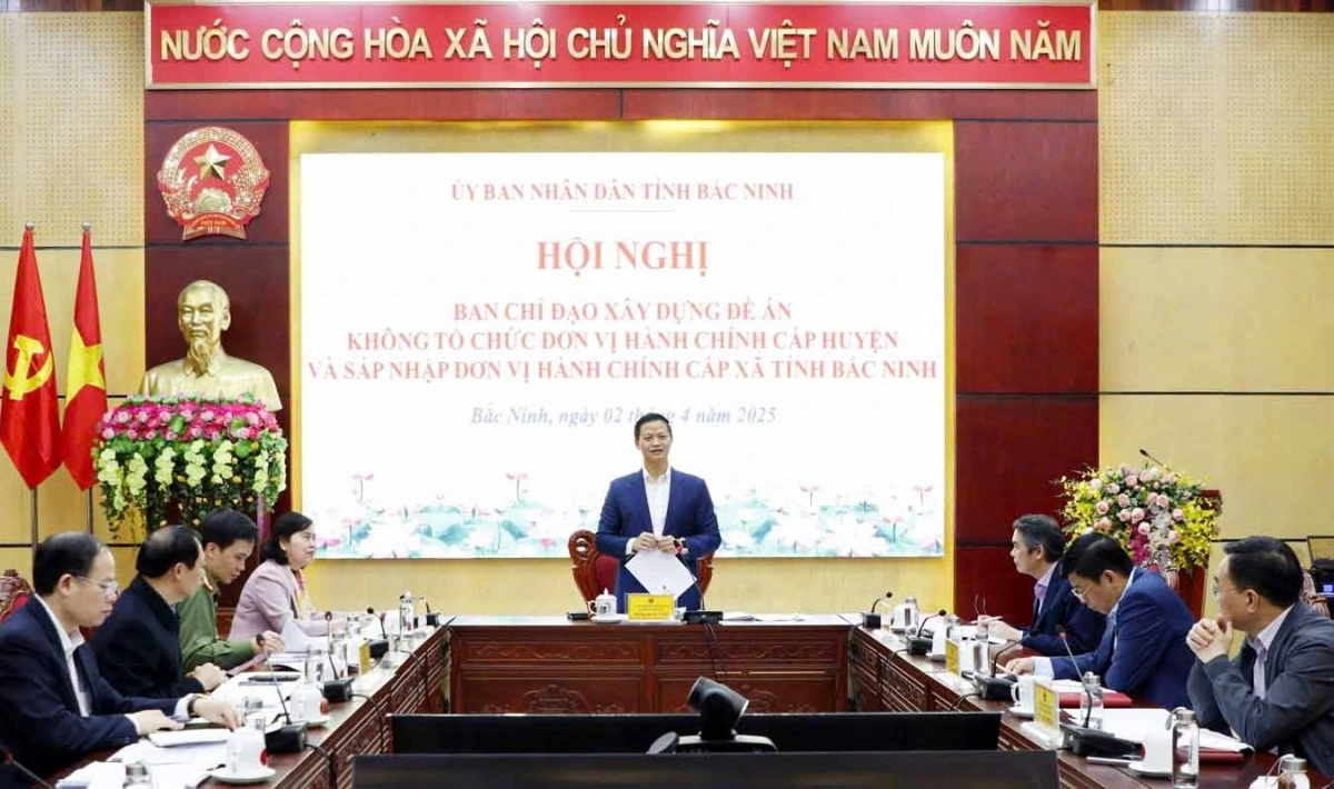 Chủ tịch UBND tỉnh Bắc Ninh Vương Quốc Tuấn thống nhất trình cấp có thẩm quyền phương án giảm khoảng 50% số ĐVHC cấp xã sau sáp nhập