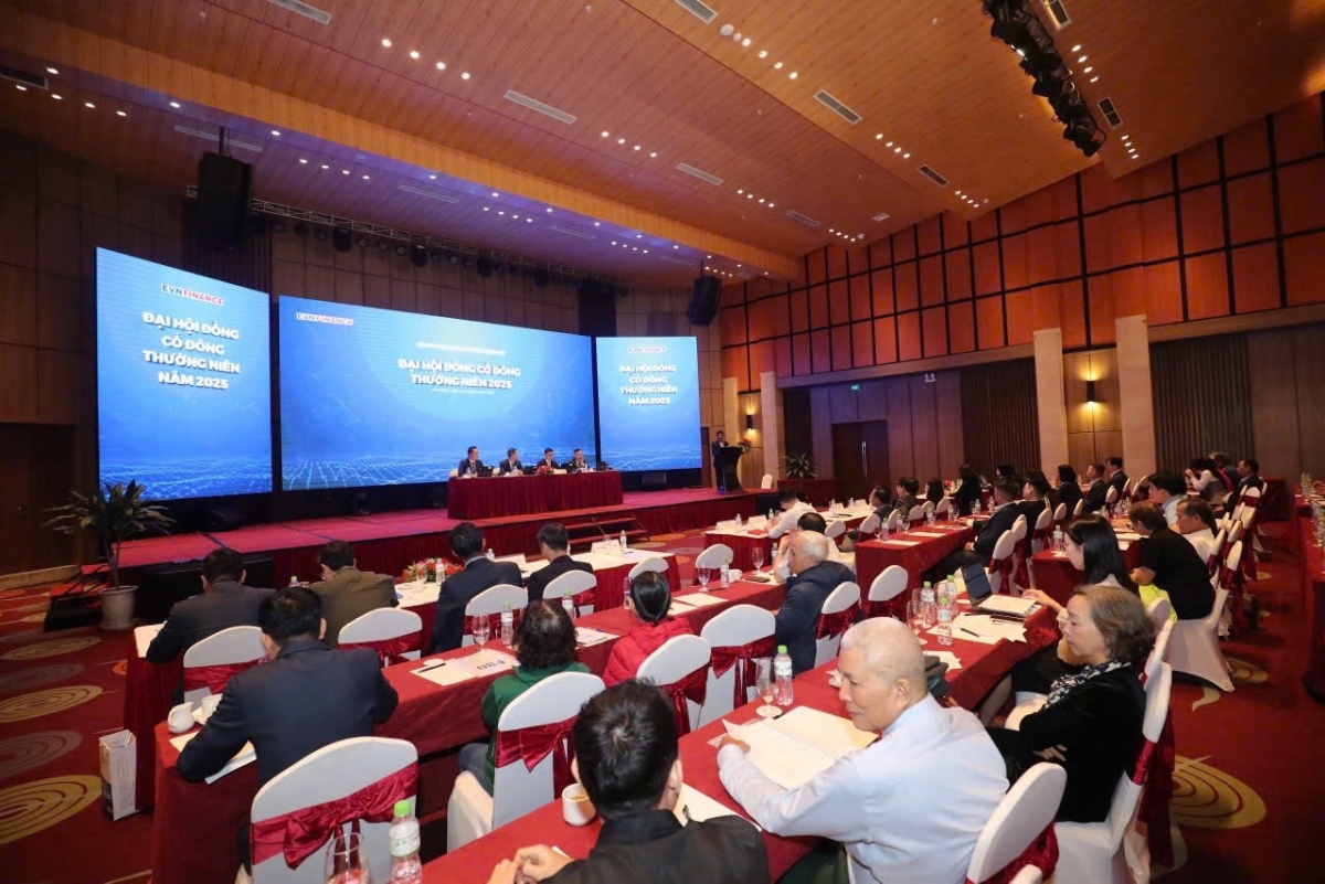 Toàn cảnh đại hội đồng cổ đông thường niên EVNFinance năm 2025