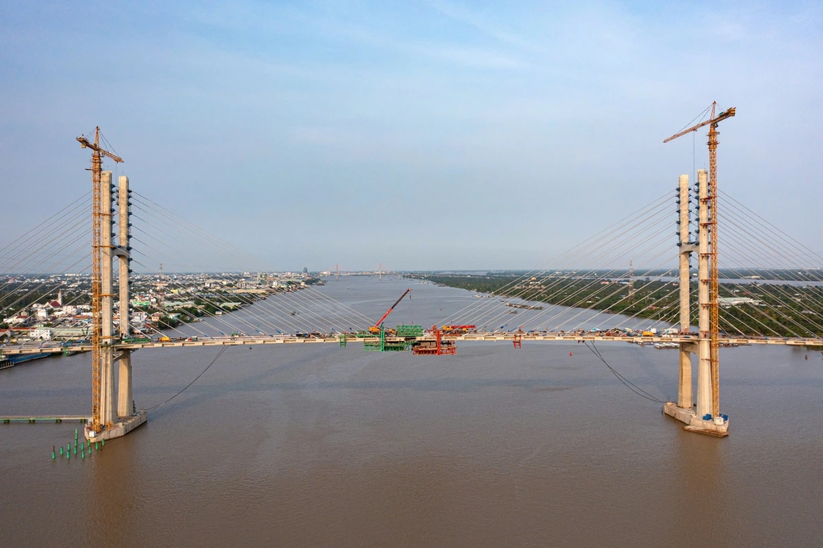 Cầu Rạch Miễu 2 sẽ hoàn thành trước thời gian mà Thủ tướng Chính phủ yêu cầu 4 tháng
