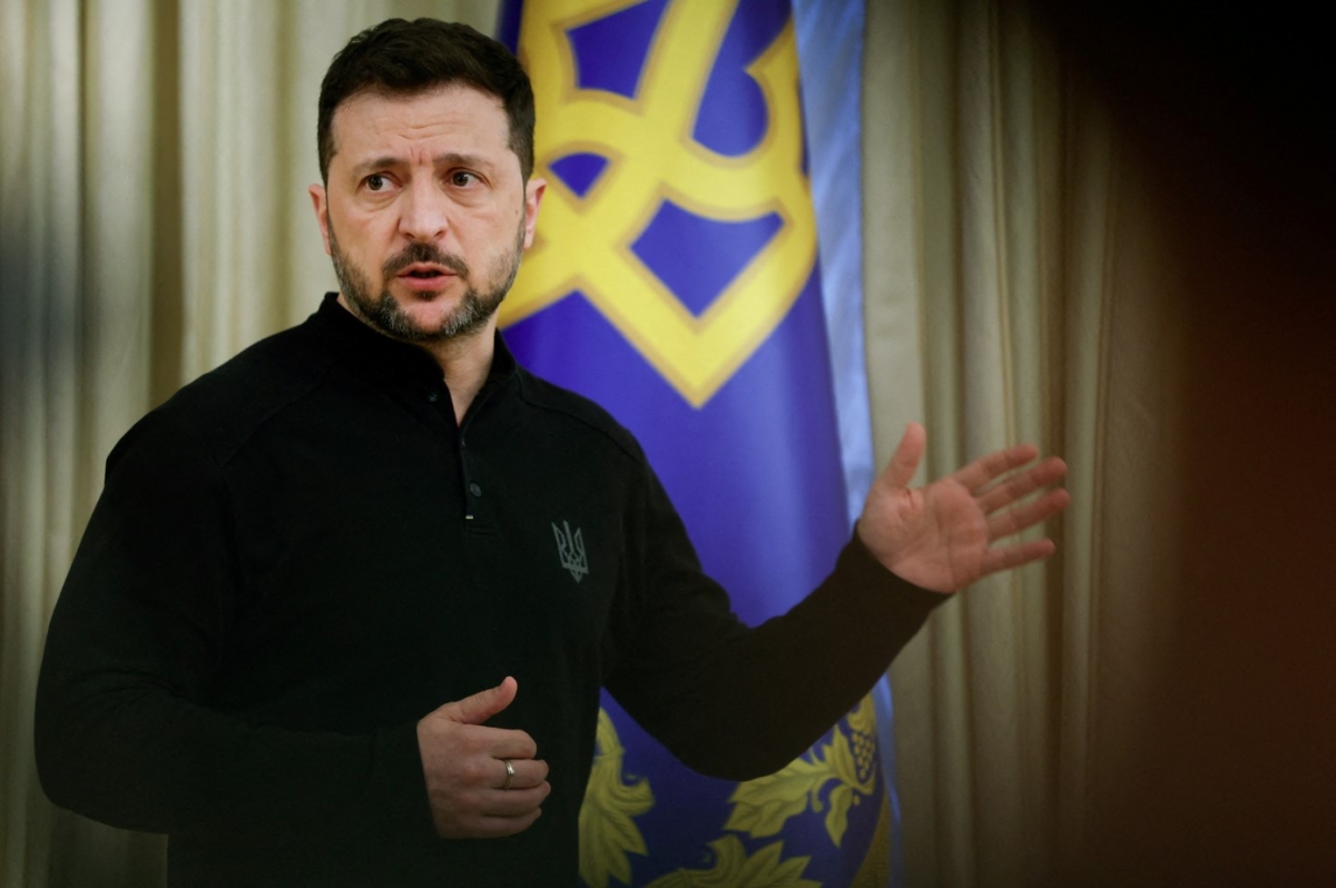 Tổng thống Ukraine Volodymyr Zelensky. Ảnh: Reuters