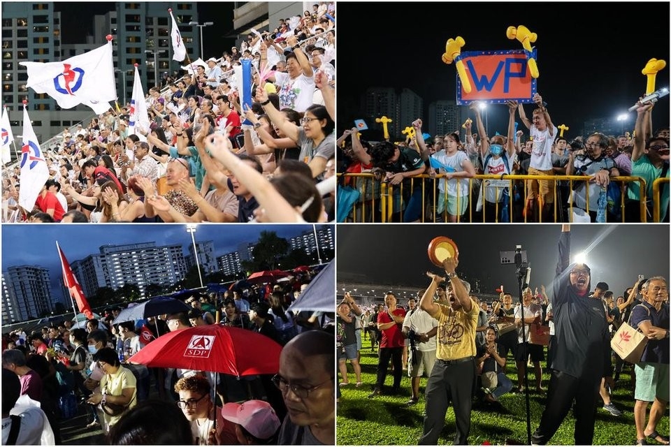 Hoạt động vận động tranh cử sôi động tại Singapore. Ảnh: Straits Times