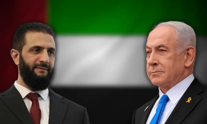 Tổng thống lâm thời Syria Ahmed al-Sharaa và Thủ tướng Israel Benjamin Netanyahu (Ảnh: Getty)