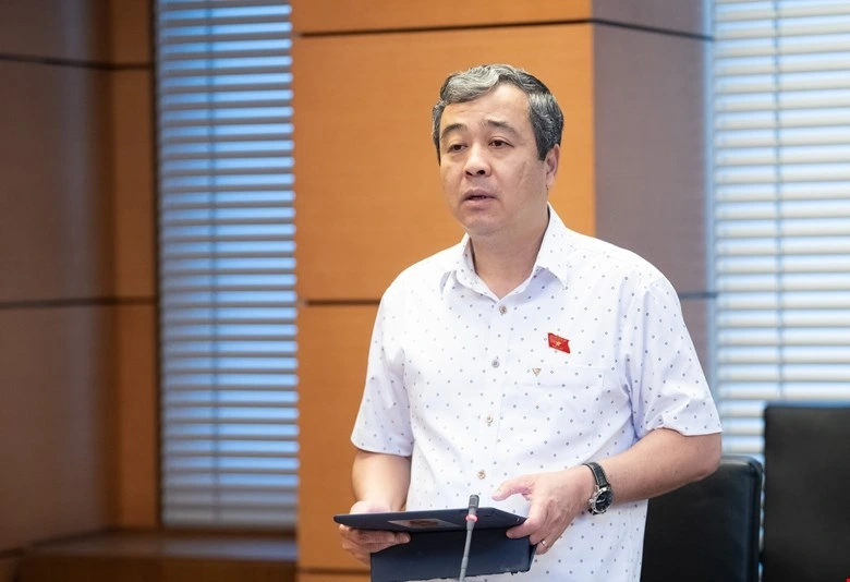 Đại biểu Quốc hội Ngô Đông Hải thảo luận tại tổ về Luật sửa đổi bổ sung một số điều của Luật Quy hoạch. Ảnh: Quốc hội