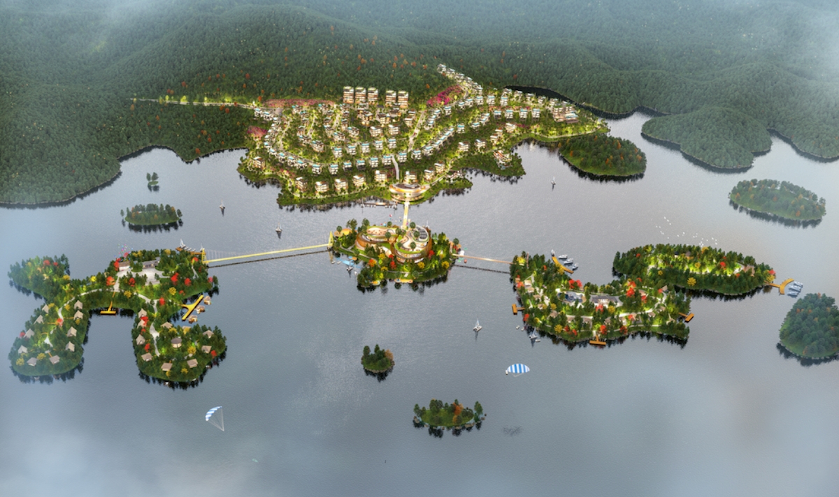 Vị trí đắc địa giữa hồ Núi Cốc rộng 2.500 ha