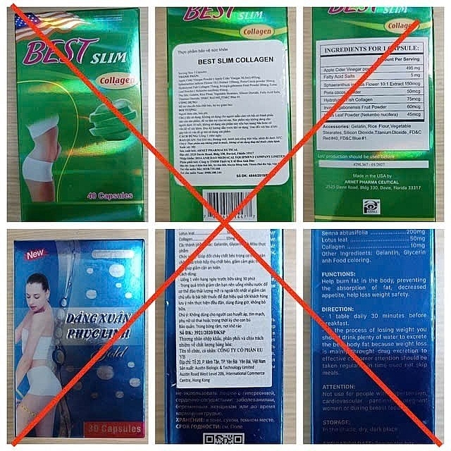 Bộ Y tế yêu cầu gỡ quảng cáo 2 thực phẩm bảo vệ sức khoẻ chứa chất cấm sibutramine.