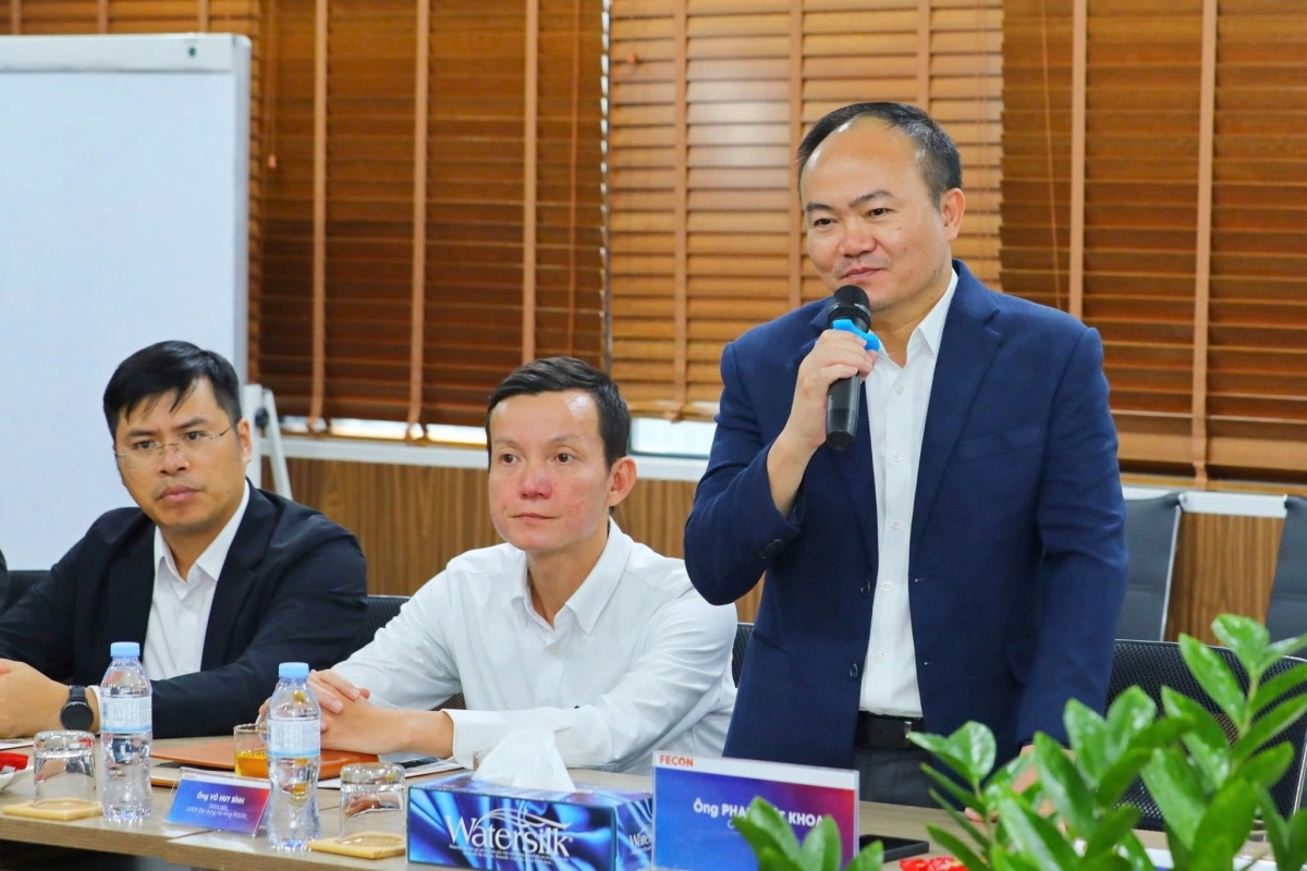 Ông Phạm Việt Khoa - Chủ tịch HĐQT Công ty cổ phần FECON phát biểu.
