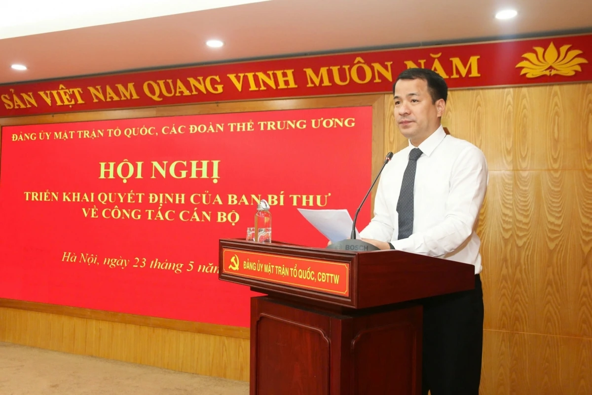 Ông Ngô Văn Cương phát biểu nhận nhiệm vụ
