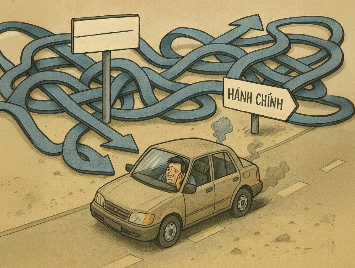 Chuyển giao rối rắm khiến người dân "đứng bánh" giữa đường hành chính (Ảnh minh họa: ChatGPT)