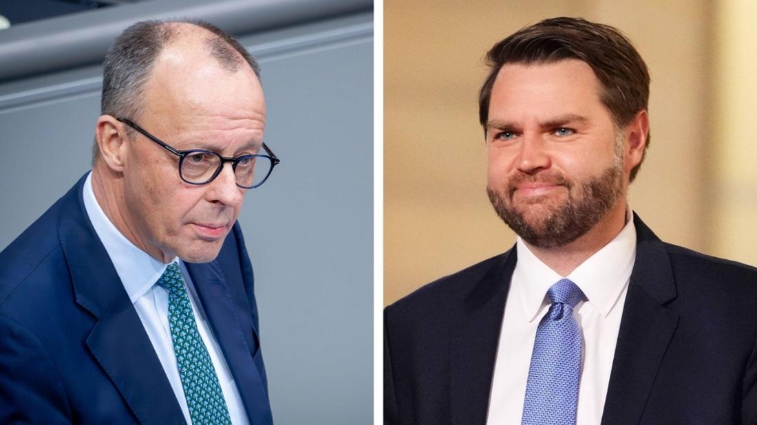 Thủ tướng Đức Friedrich Merz và Phó Tổng thống Mỹ JD Vance. Ảnh: IMAGO/ZUMA Press