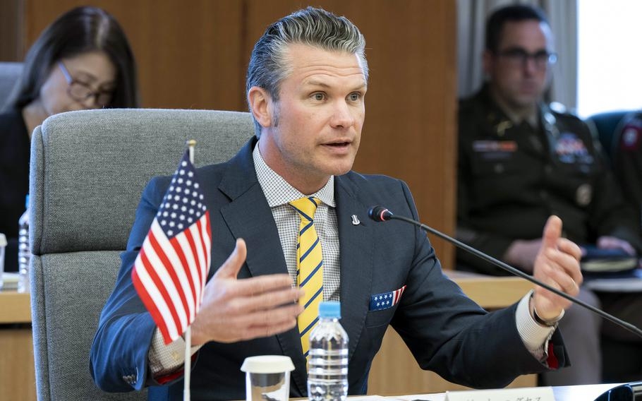 Bộ trưởng Quốc Phòng Mỹ Pete Hegseth. Ảnh: Madelyn Keeech - Không quân Mỹ