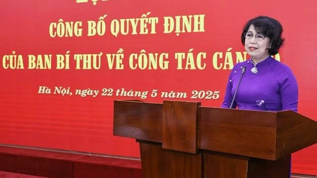 Bà Tô Thị Bích Châu phát biểu tại hội nghị. Ảnh: Mặt trận Tổ quốc