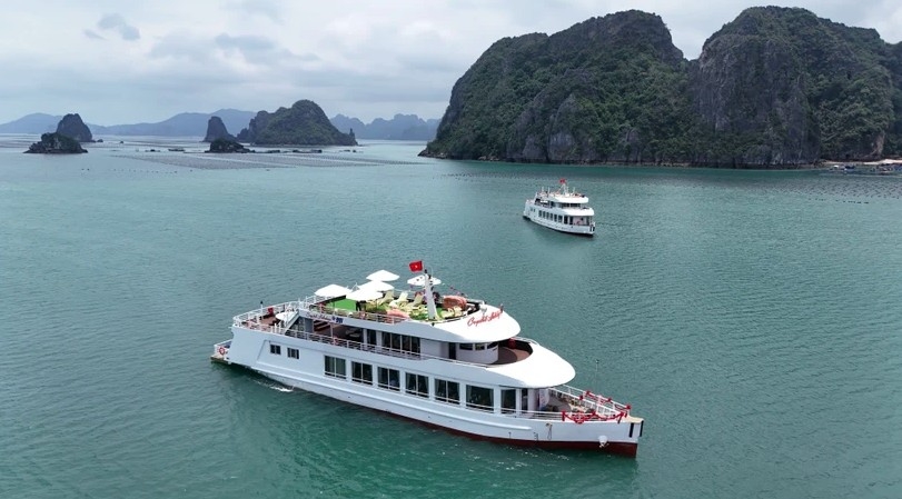 An overnight cruise ship developed by Everland Group for Bai Tu Long Bay.