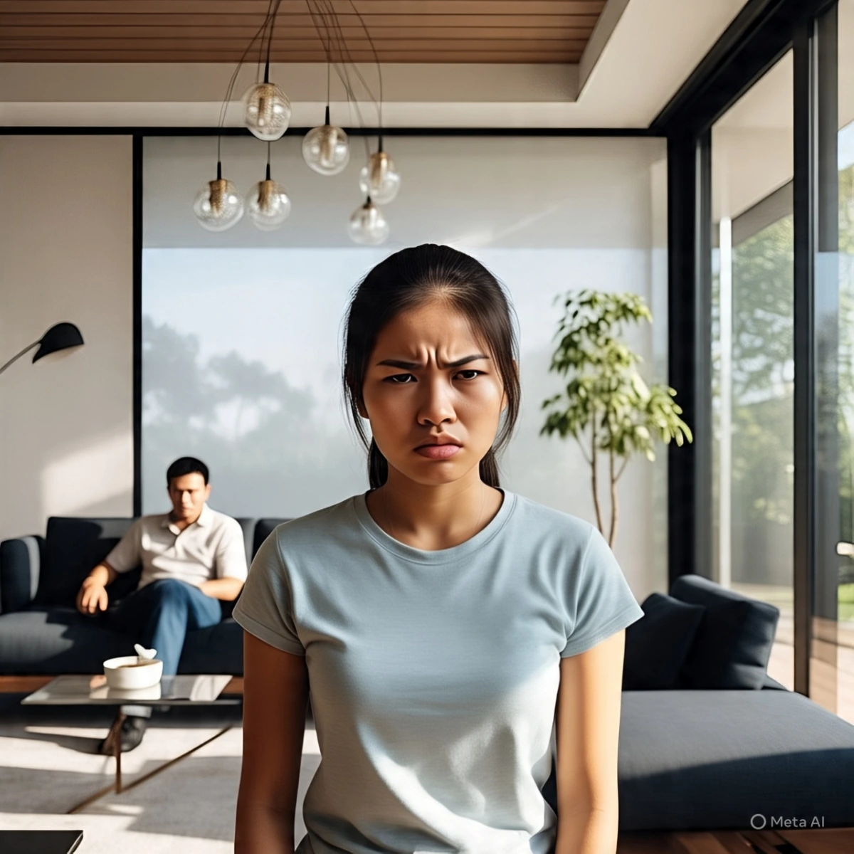 Tôi bàn với vợ dự định đưa bố mẹ chồng ra sống cùng nhưng cô ấy gạt phắt đi (ảnh minh họa: AI)