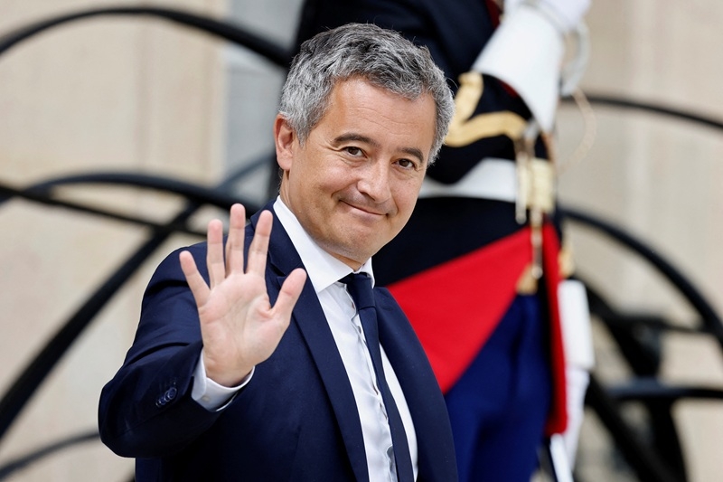 Bộ trưởng Tư pháp Pháp Gerald Darmanin tại Cung điện Elysee ở Paris. Ảnh: Reuters