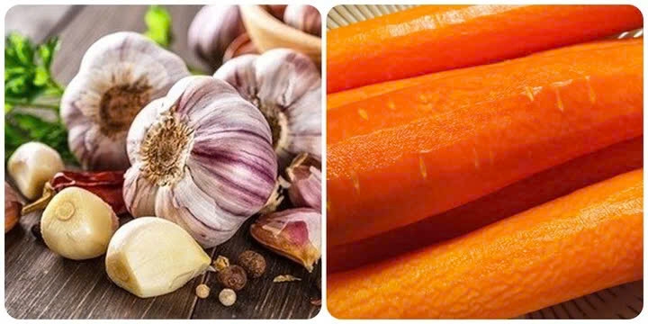 Các chuyên gia khuyến khích nên ăn sống tỏi và cà rốt.