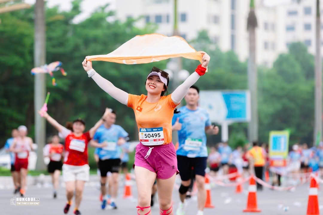 Vận động viên về đích. Ảnh: Minh Quân