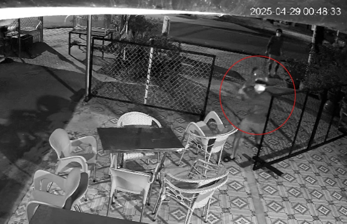 Toàn bộ hành vi của nhóm thanh niên được camera ghi lại